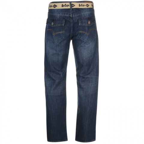 Lee Cooper Belted jeansy męskie z paskiem