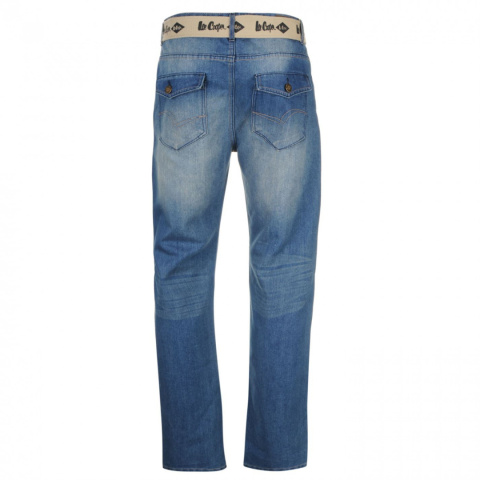 Lee Cooper Belted jeansy męskie z paskiem