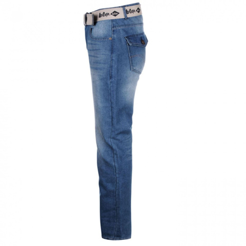 Lee Cooper Belted jeansy męskie z paskiem