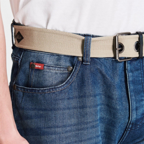 Lee Cooper Belted jeansy męskie z paskiem