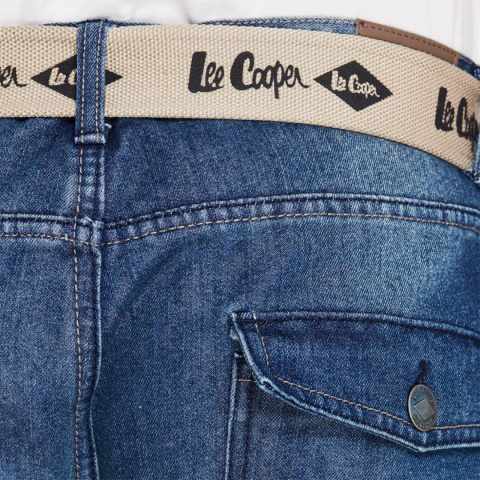 Lee Cooper Belted jeansy męskie z paskiem